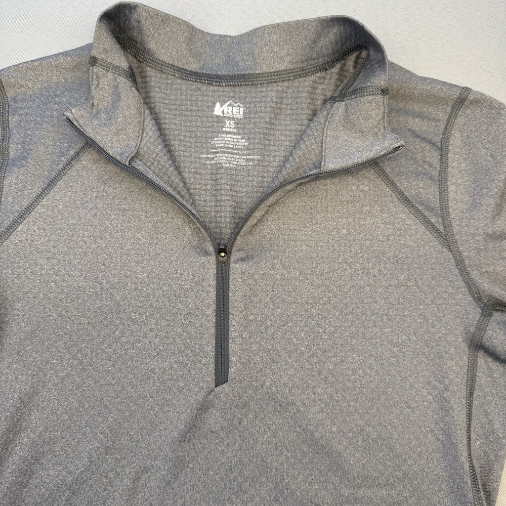 REI Co-op Lightweight Base Layer Half Zip Shirt Women's Gray Flex Top - Size XS